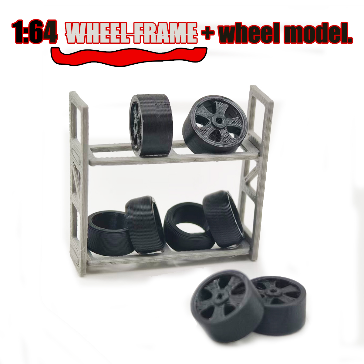 Garage Creeper Roller - Ensemble de supports à pneus miniatures